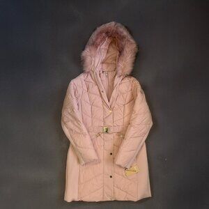 BRAND NEW Michael Kors Blush Belted Puffer Coat Jacket Size XL (NWT $300)